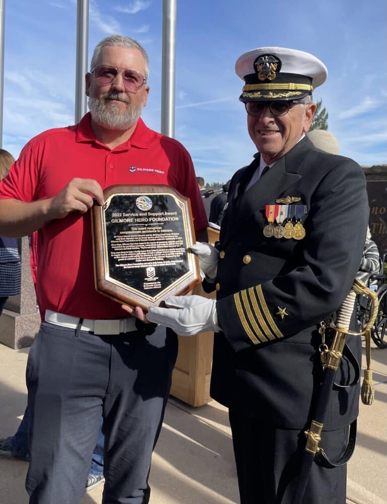 recipient of the 2022 El Dorado county Veterans Alliance Service and Support Award